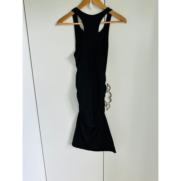 Michael Stars Demi ruched Tank DressClassic Fitted Dress black Size Medium - Picture 4 of 8